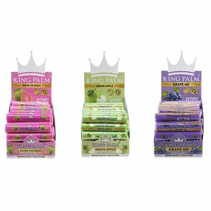 King Palm Mini Terpene Infused Single Rolls - 24ct | 1 Box