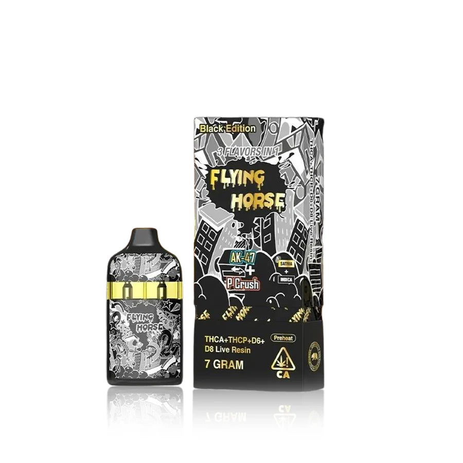 FLYING HORSE - 3Flavors in 1 - THCA VAPE DISPOSABLE 7GM- 5ct | 1 Box