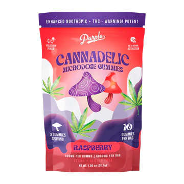 Purple Cannadelic Microdose Gummies-6,000MG-(10pcs) -1 ct