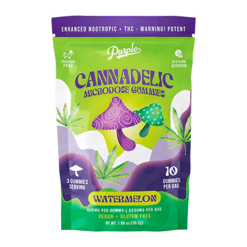 Purple Cannadelic Microdose Gummies-6,000MG-(10pcs) -1 ct