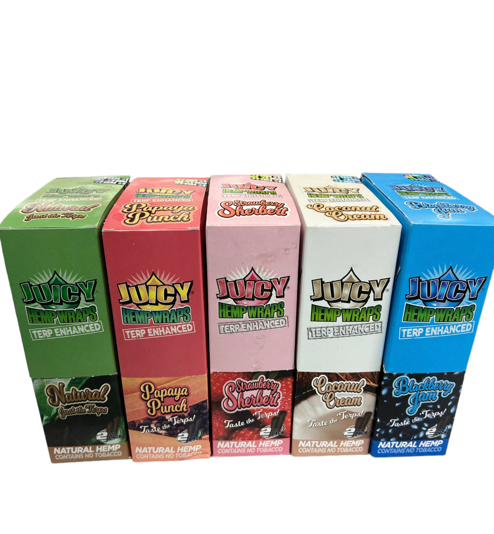 Juicy Terp Enhanced Hemp Wraps (50ct - 2per pack(25packs))