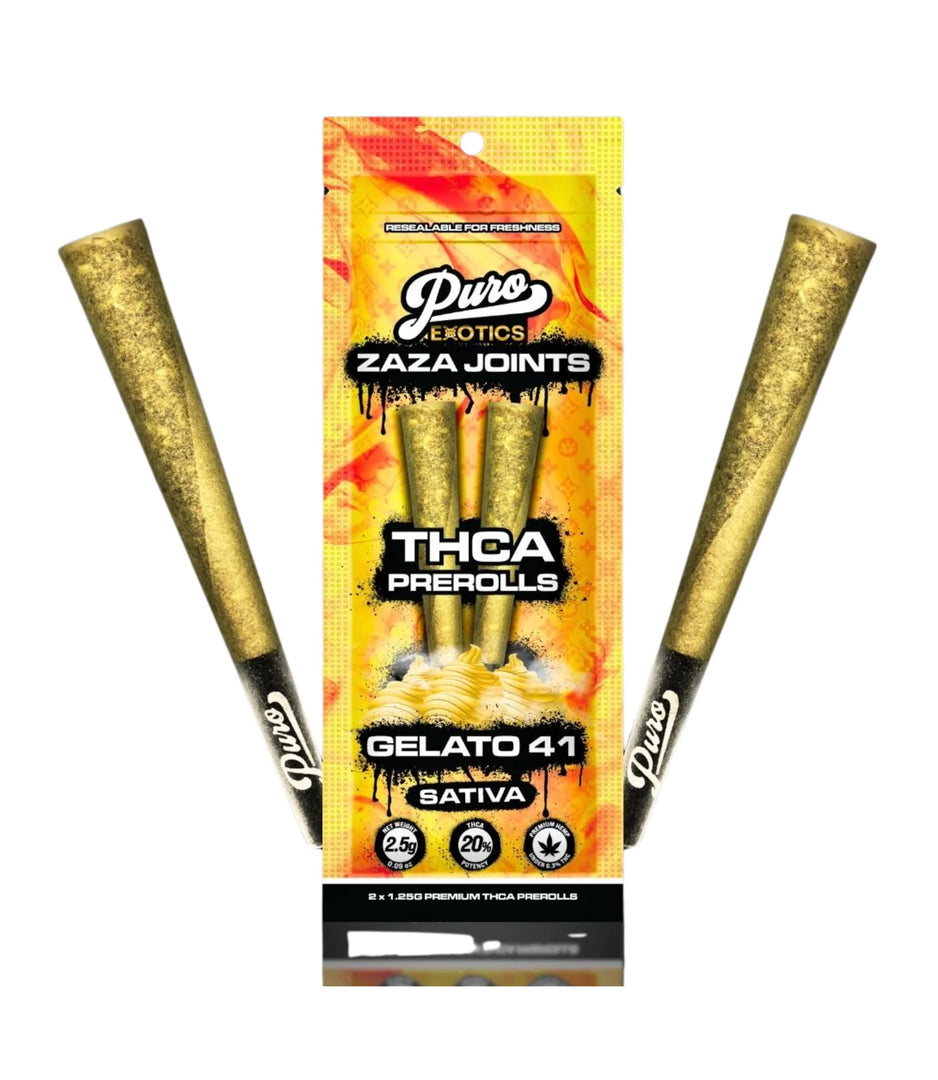 PURO EXOTICS ZAZA JOINTS THC-A 3G 2PK-10CT| 1 BOX