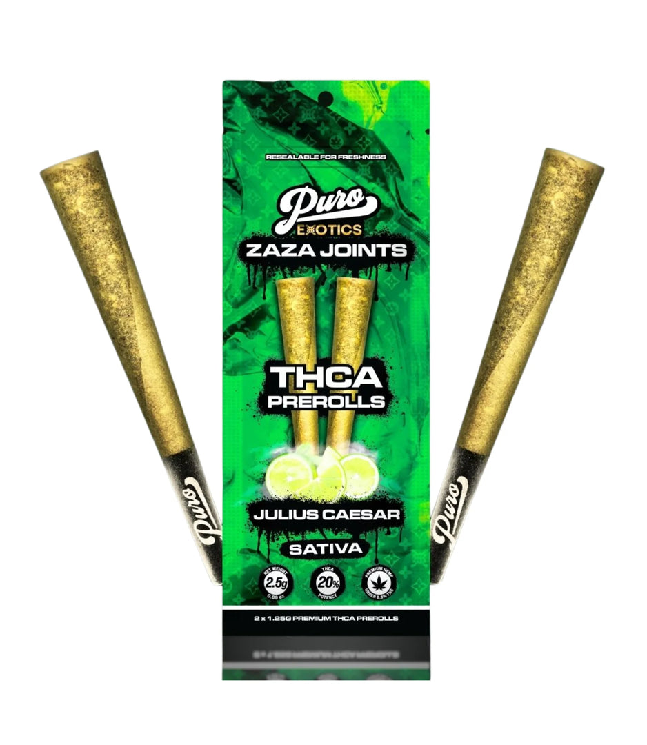 PURO EXOTICS ZAZA JOINTS THC-A 3G 2PK-10CT| 1 BOX