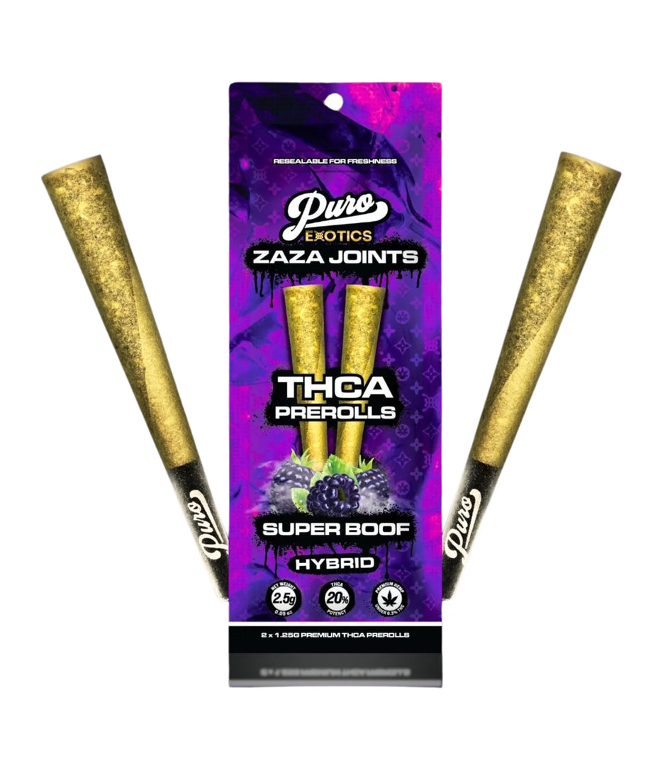 PURO EXOTICS ZAZA JOINTS THC-A 3G 2PK-10CT| 1 BOX