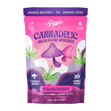 Purple Cannadelic Microdose Gummies-6,000MG-(10pcs) -1 ct