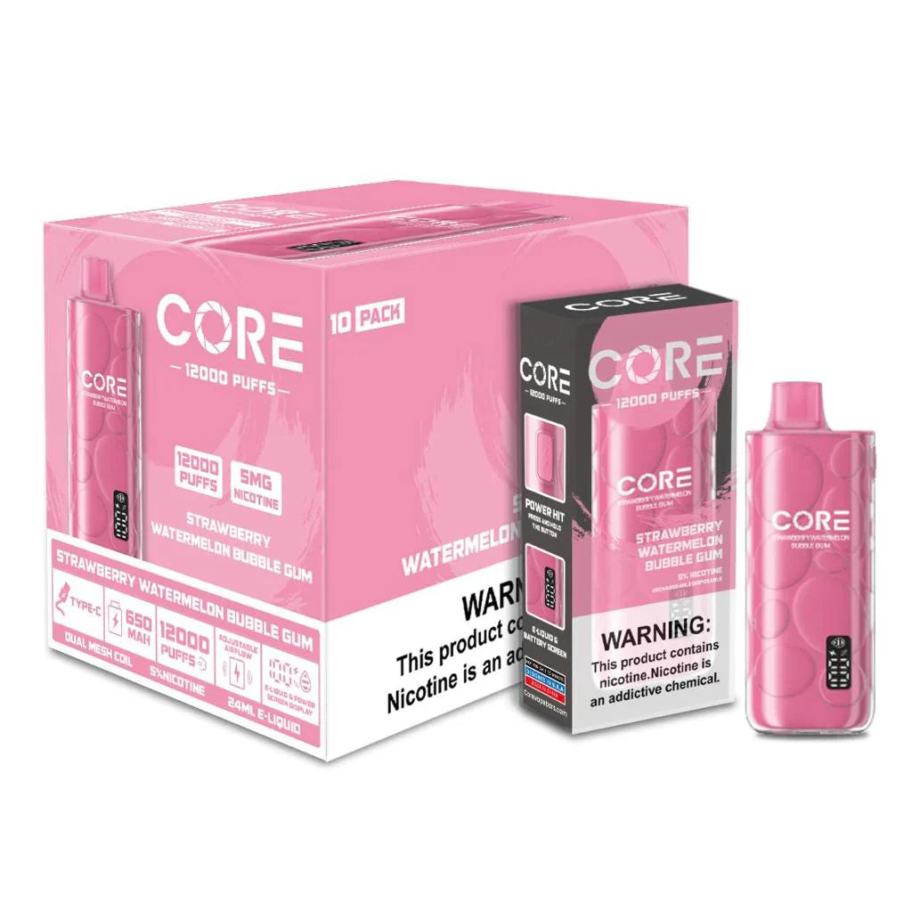 Core 12,000- Disposable Vape with LED Display – 10 Count | 1 Box