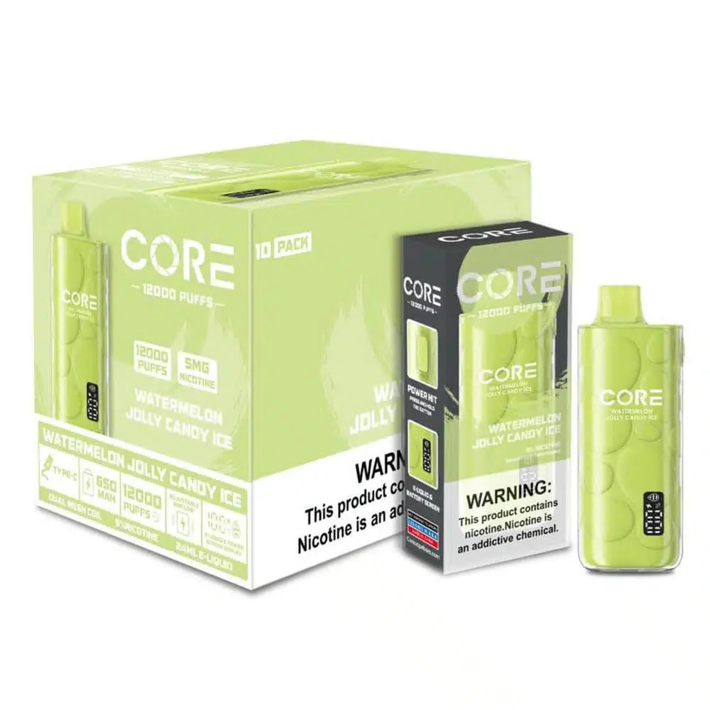 Core 12,000- Disposable Vape with LED Display – 10 Count | 1 Box