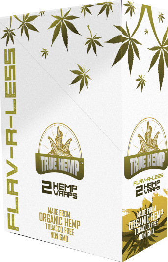 True Hemp Organic Hemp Wraps - Non-GMO | 2 Wraps per Pack | 25-Pack Box