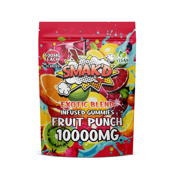 SMAK'D Exotic Blend Infused Gummies - 10,000MG(20pcs)-1ct