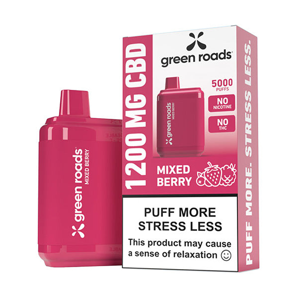 GREEN ROADS  CBD 5000 PUFFS 12000 MG  8 CT