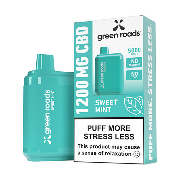 GREEN ROADS  CBD 5000 PUFFS 12000 MG  8 CT