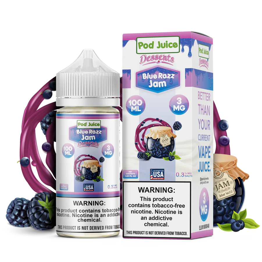 POD Juice- E-Lquid- 3mg(Strength) E-Liquid | 100ML | 1ct